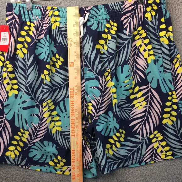 NWT Southern Proper Swim Trunks Shorts XXL Palms Lined Mens 2XL Navy  Hawaiian - Picture 6 of 12